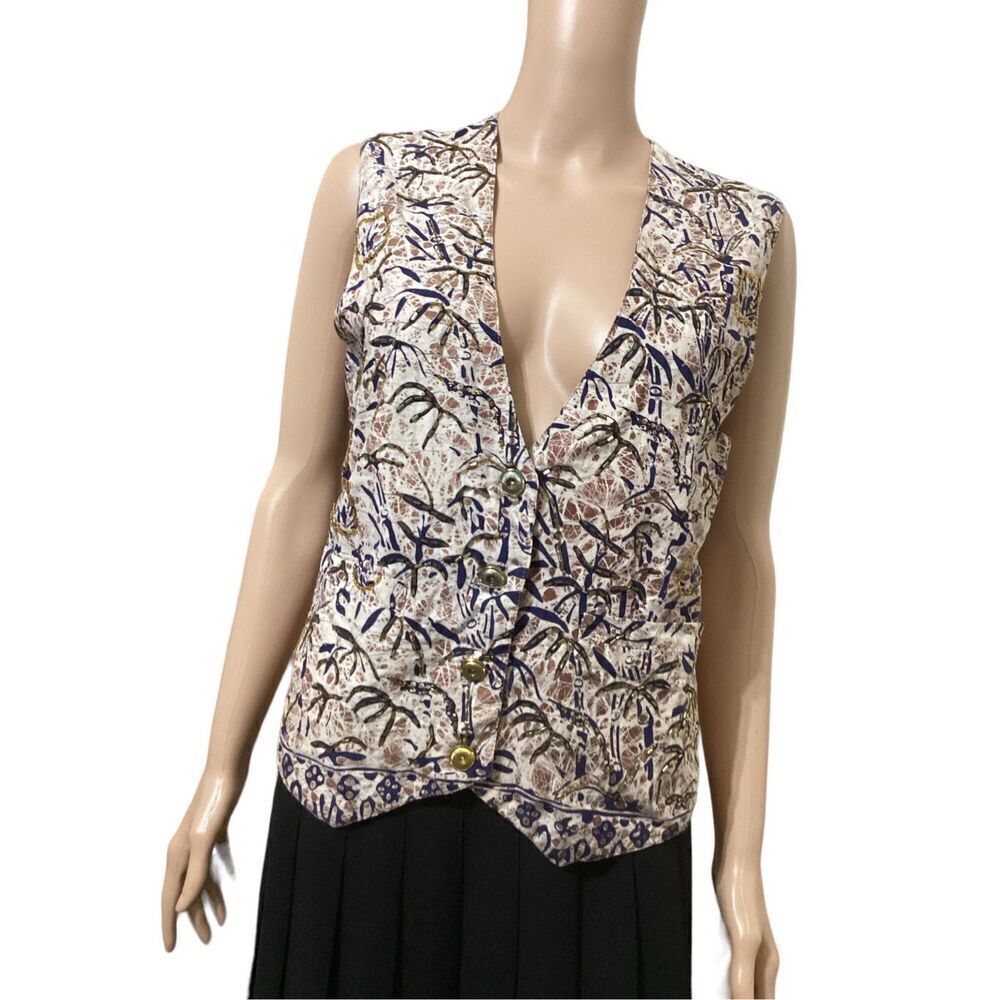 Vintage Creazioni Effect Beaded Vest Top M